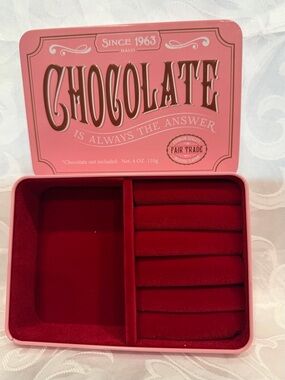 Anthropologie Chocolate Pink Jewelry Box. New no Box.